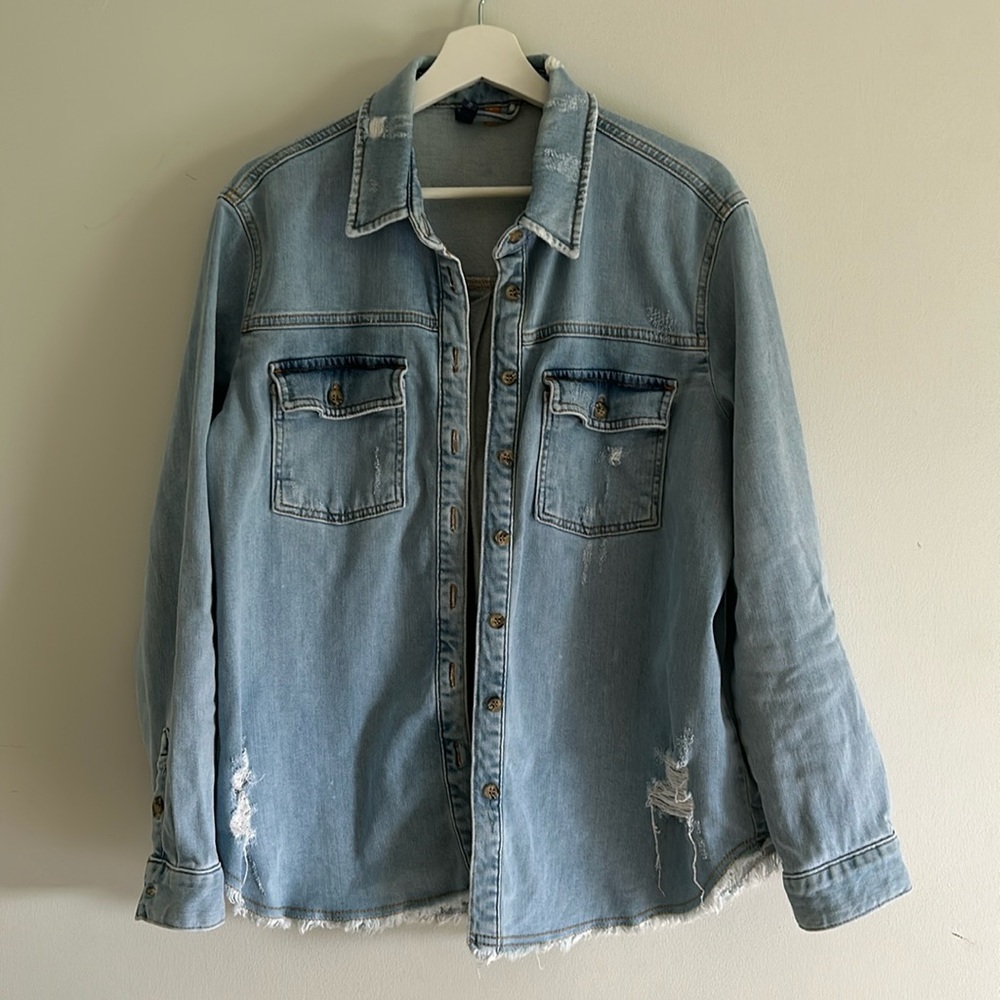 Anthropologie Pilcro denim shirt jacket